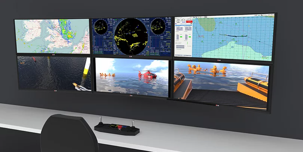A photo showing the control room for Offshore Survival Systems services