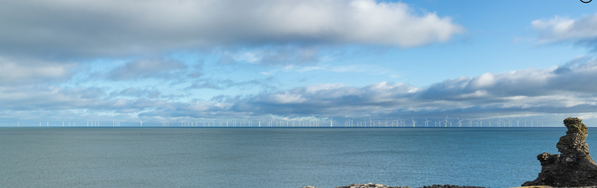 A photomontage of a 107-turbine Codling Wind park