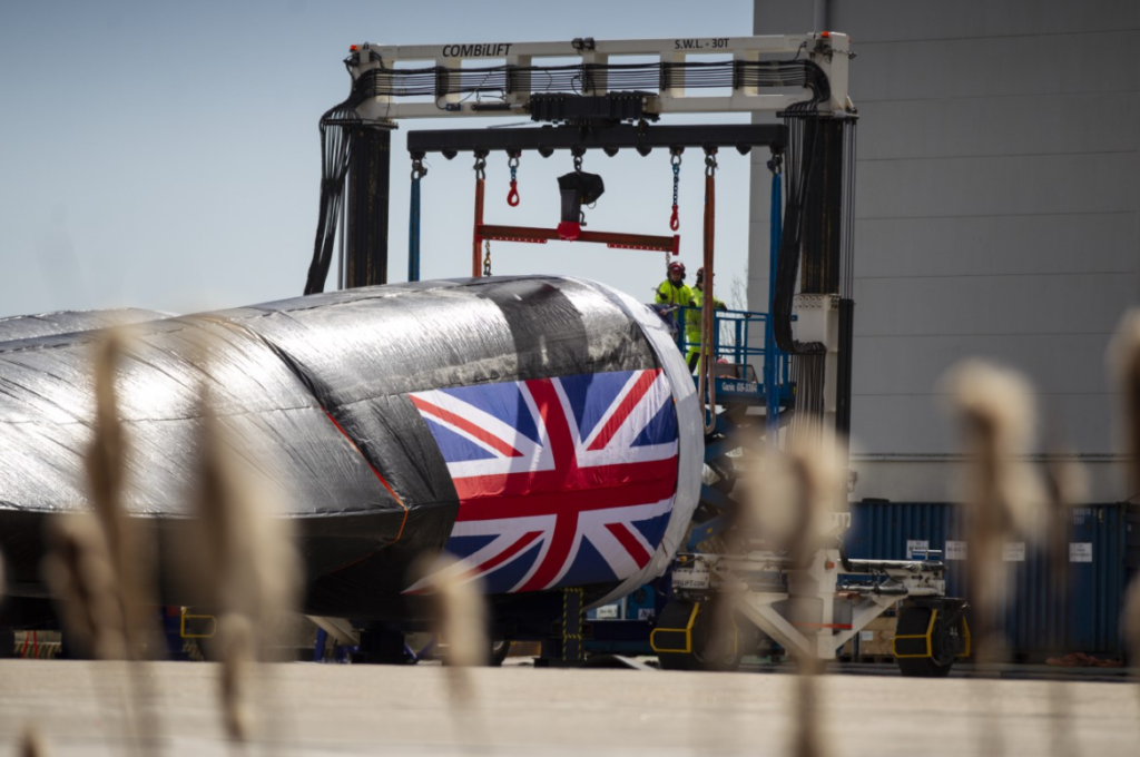 The 1,000th blade produced by Vestas in the UK