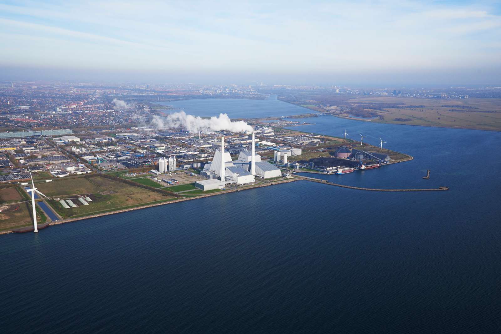 An aerial photo of the Avedøre Power Station