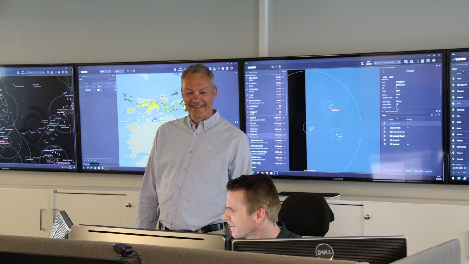 A photo from Vissim control room in Horten