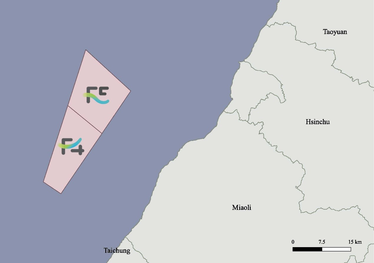An image showing the Formosa 4 and 5 projects off Taiwan