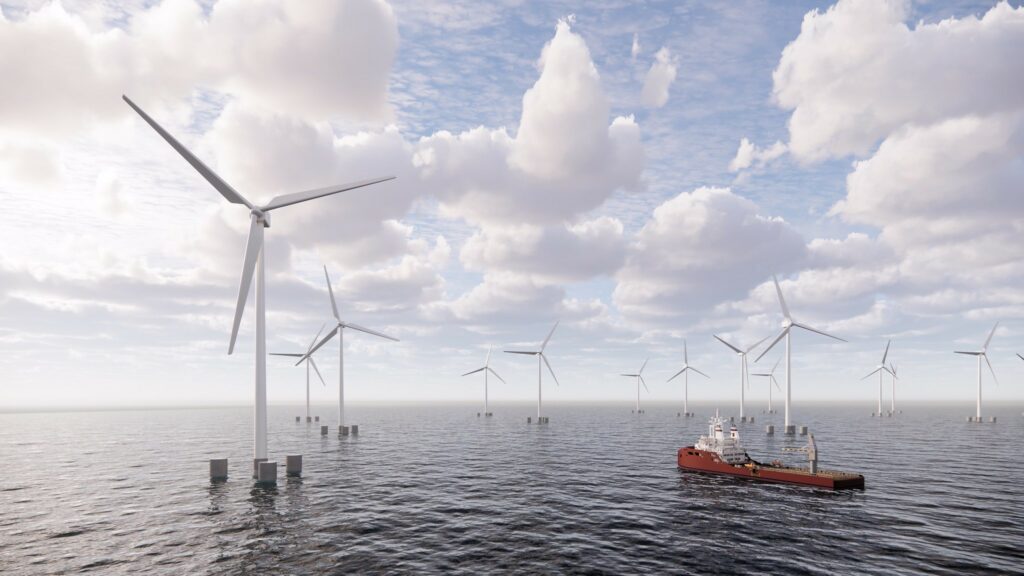 An image showing ESB and Equinor's planned floating wind project in Ireland