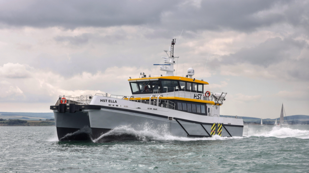 HST Ella during sea trials