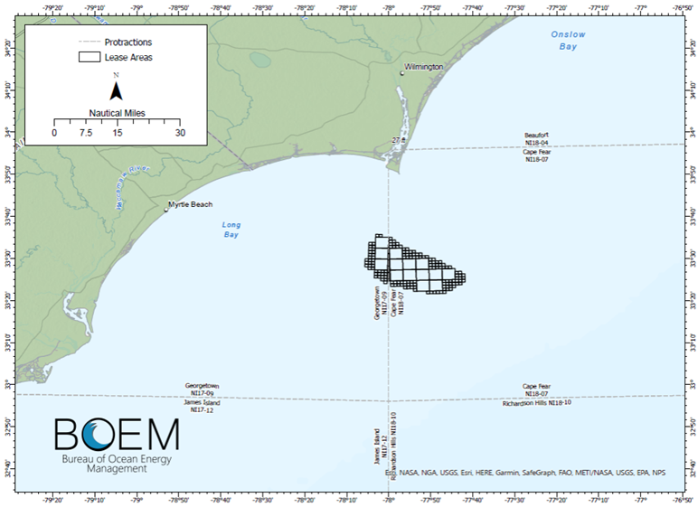 BOEM Mulls Wind Area Lease Sale Offshore the Carolinas