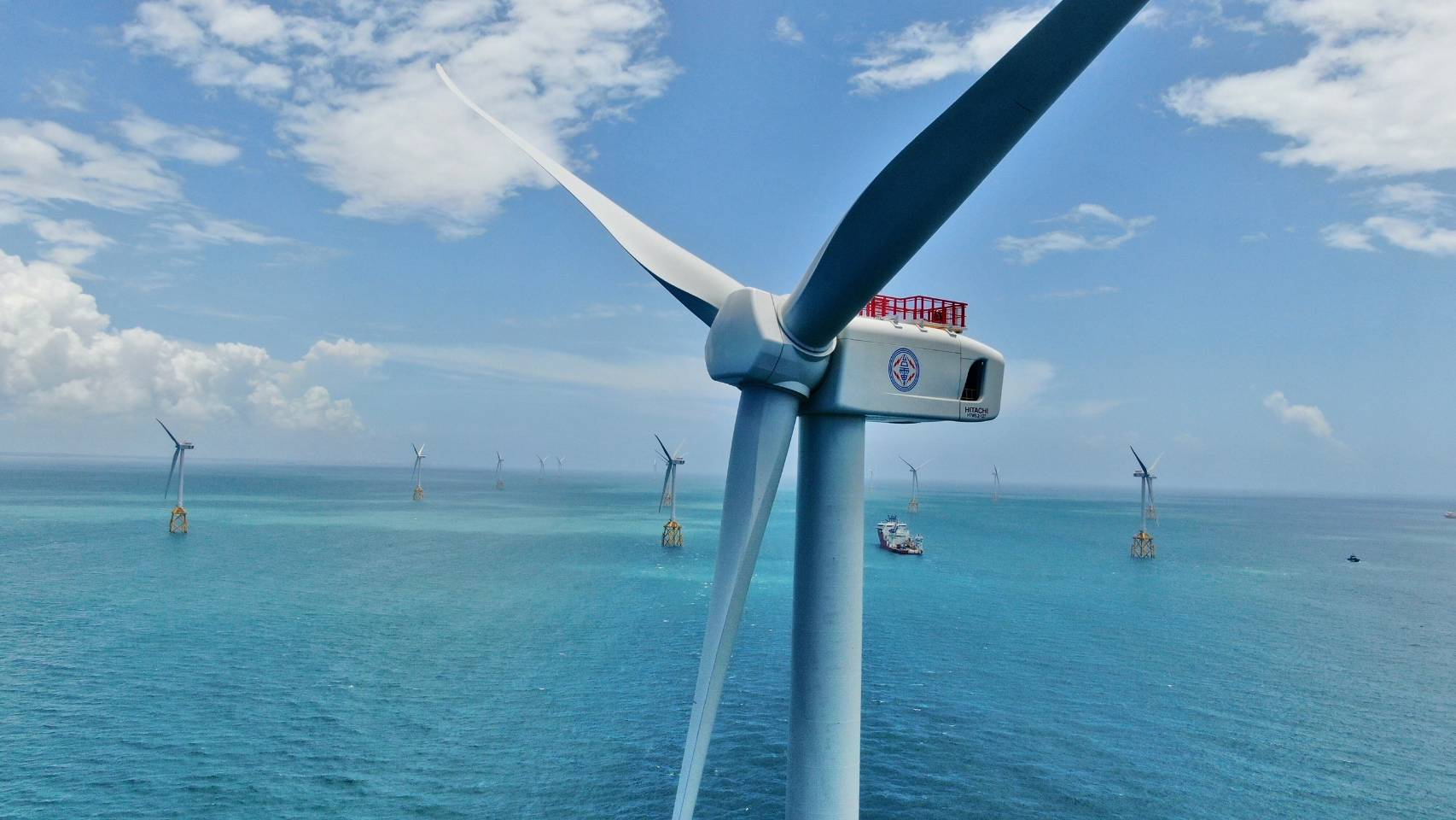 A photo of the TPC Changhua Phase 1 offshore wind farm