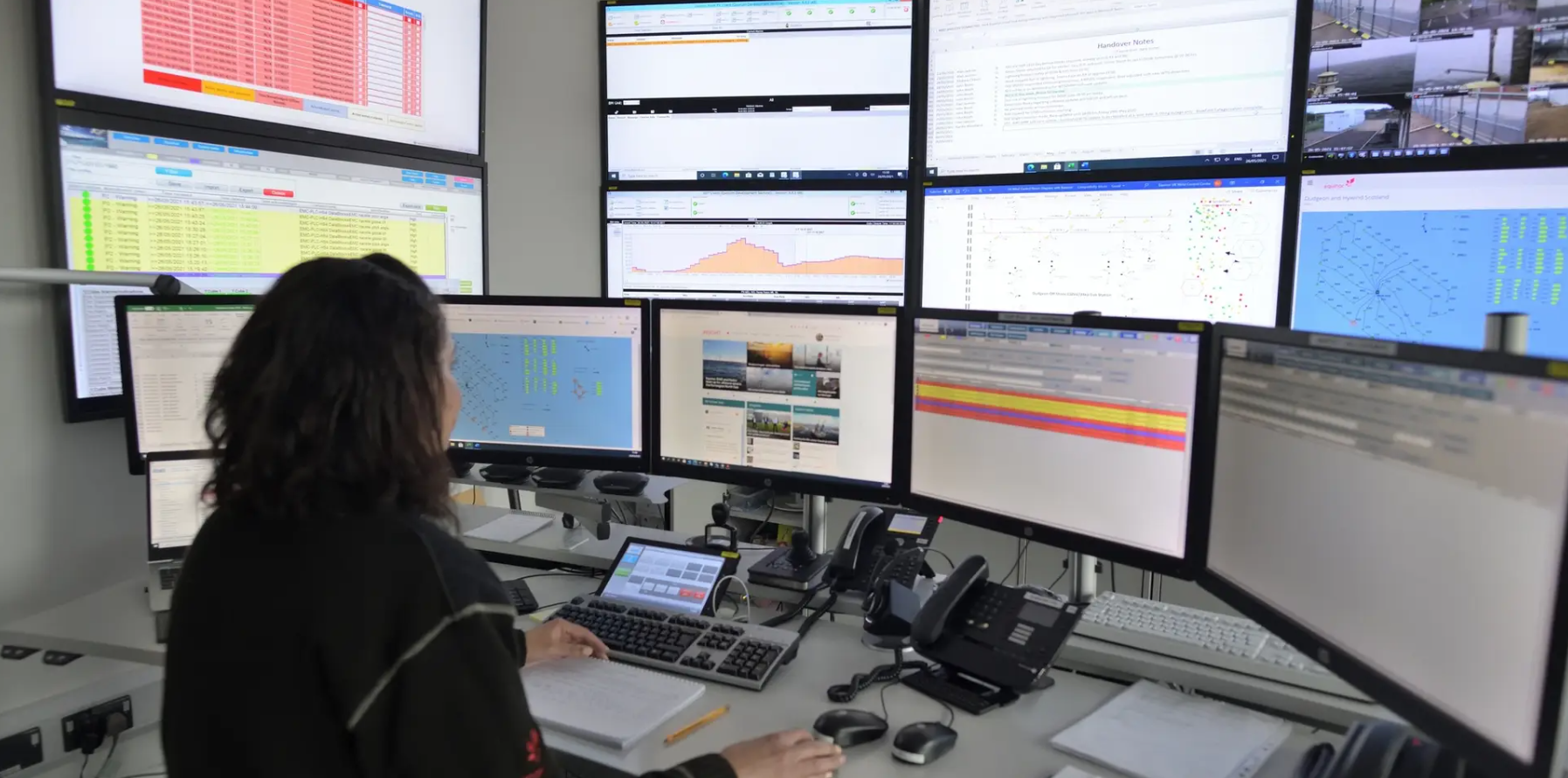 Equinor's wind control room at Great Yarmouth