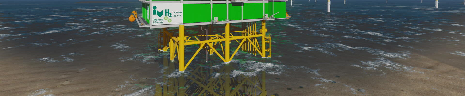 An image render of Iv-Offshore & Energy hydrogen production platform