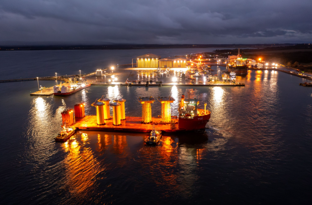 First Moray West Transition Pieces Arrive at Port of Nigg