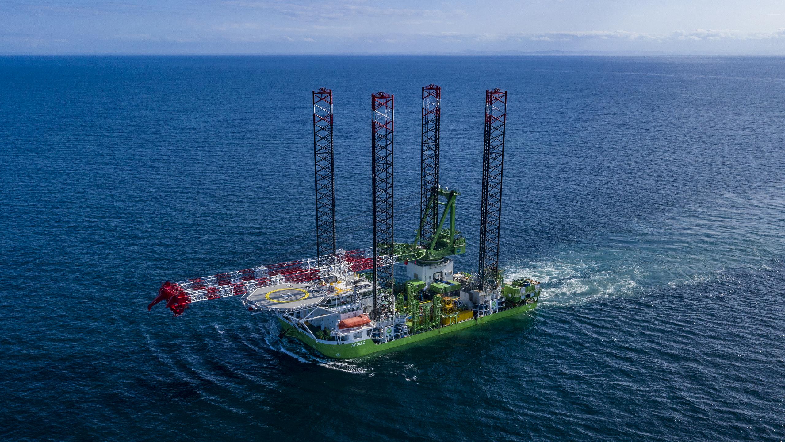 All Moray West Transition Pieces Installed Offshore Scotland