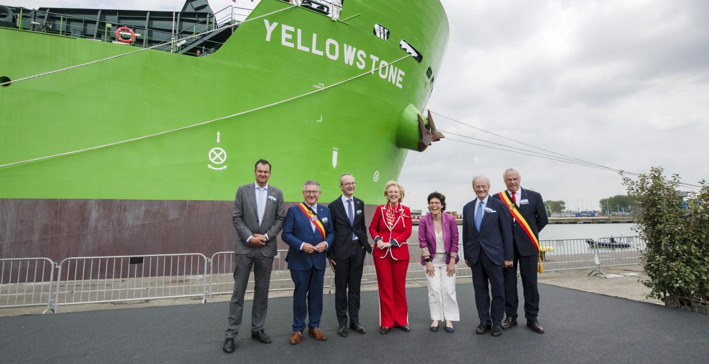 World-largest and industry's first dual-fuel fallpipe vessel joins DEME's fleet