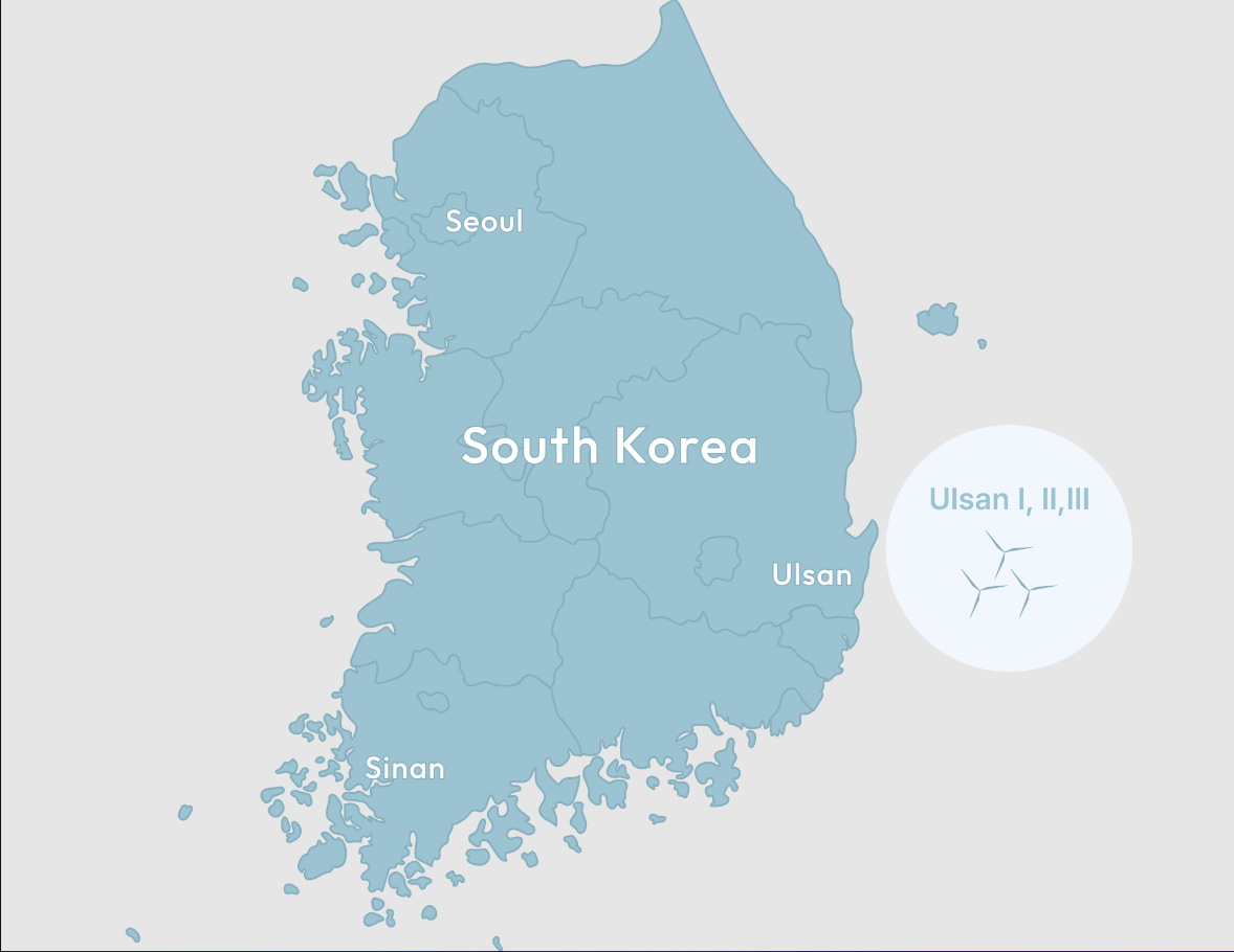 Haewoori floating wind project map