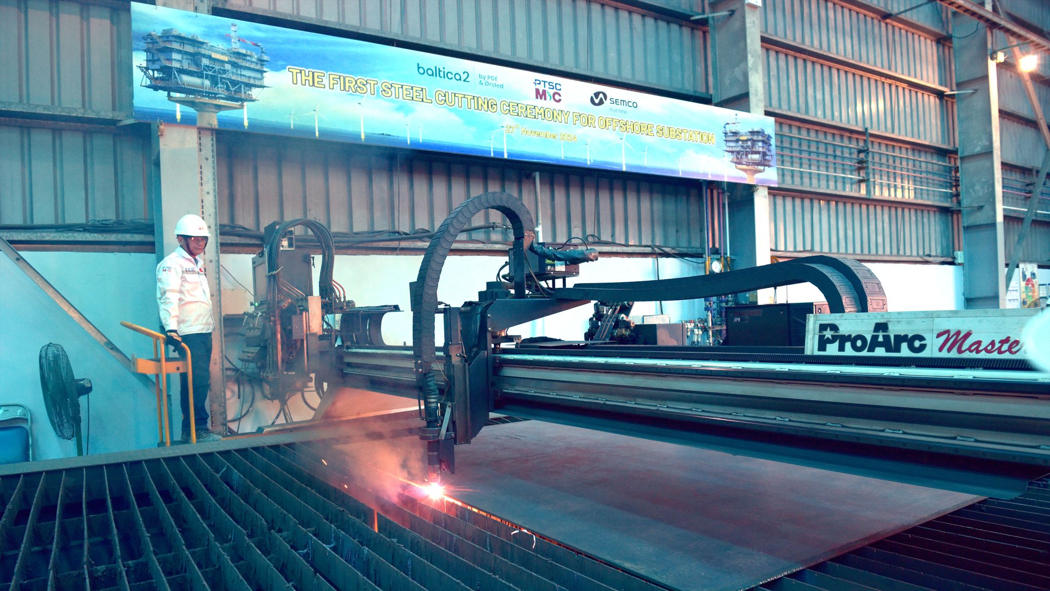 Baltica 2 first steel cut Semco