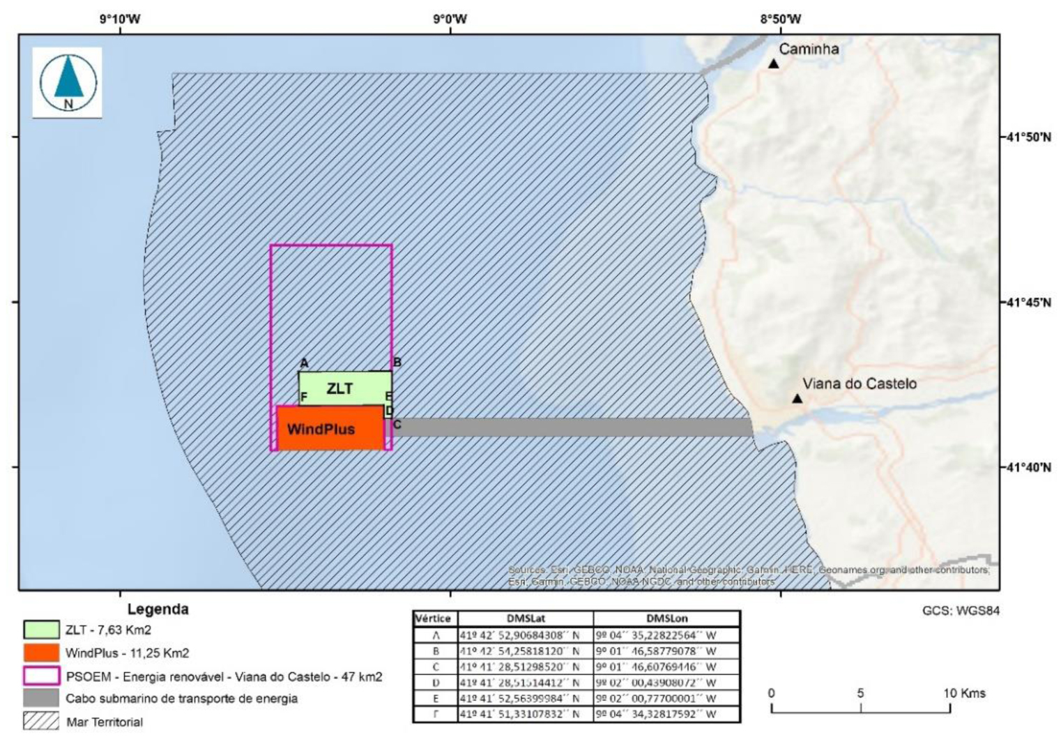 A map showing the location of the Technological Free Zone