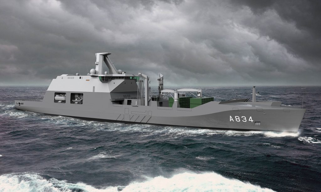 Artist impression Combat Support Ship Zr.Ms. Den Helder.