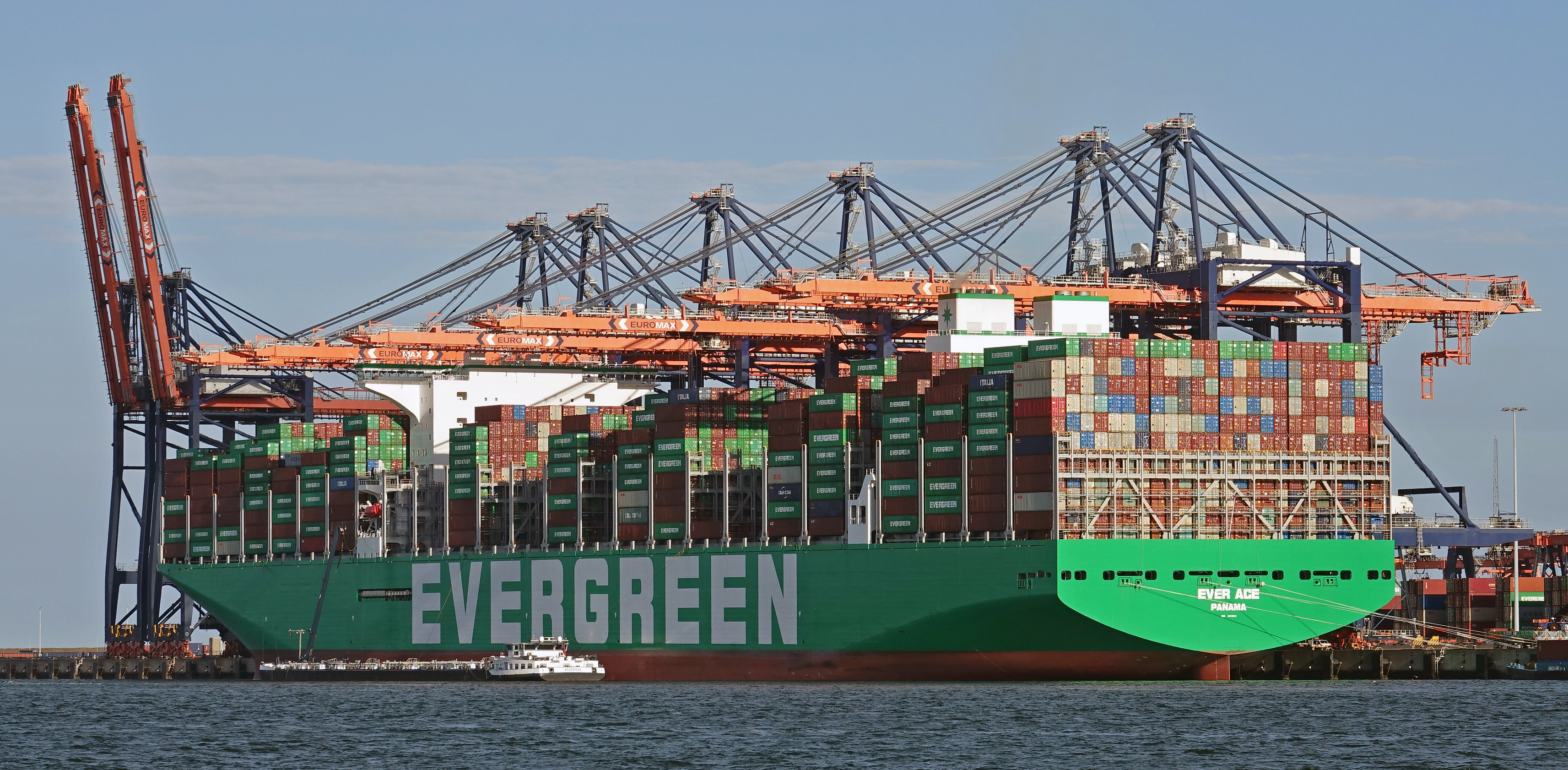'Ever Ace' grootste containerschip. Foto, Port of Rotterdam.