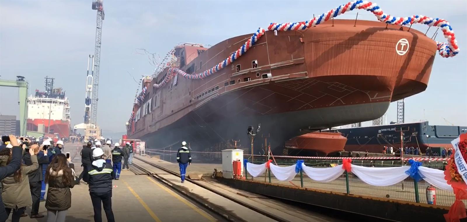 Video: Norwegian LNG ferry launched in Turkey