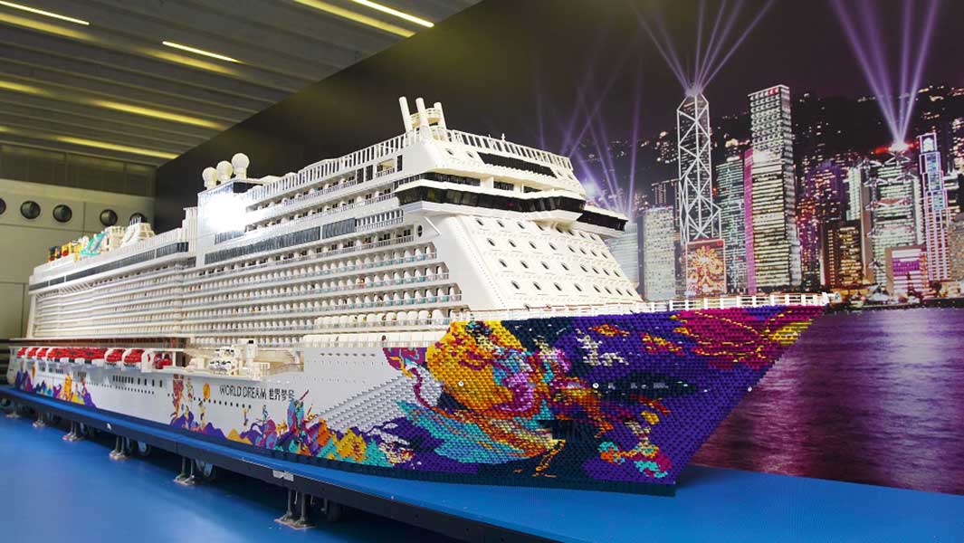 World Dream cruise ship lego replica