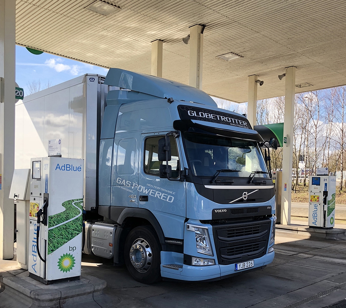 Volvo's FM LNG truck to fuel at Calor's Donington station