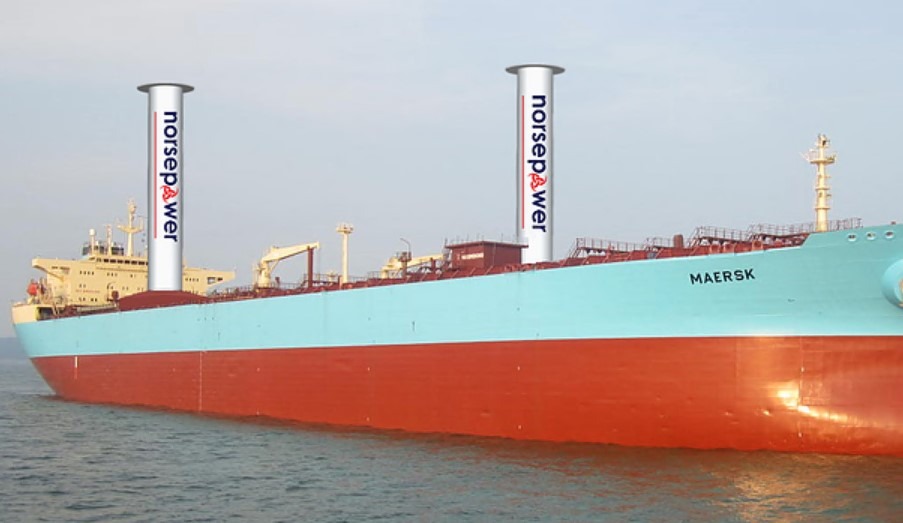 Norsepower Oy Rotor Sails on board Maersk Tankers-owned vessel