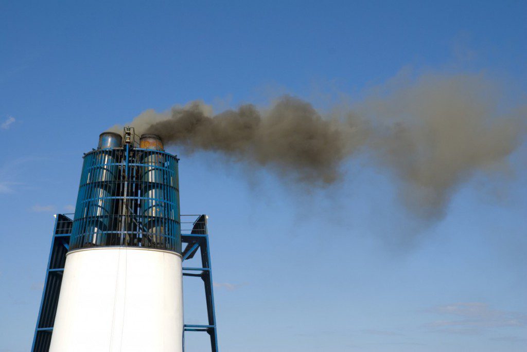 Air pollution from ship