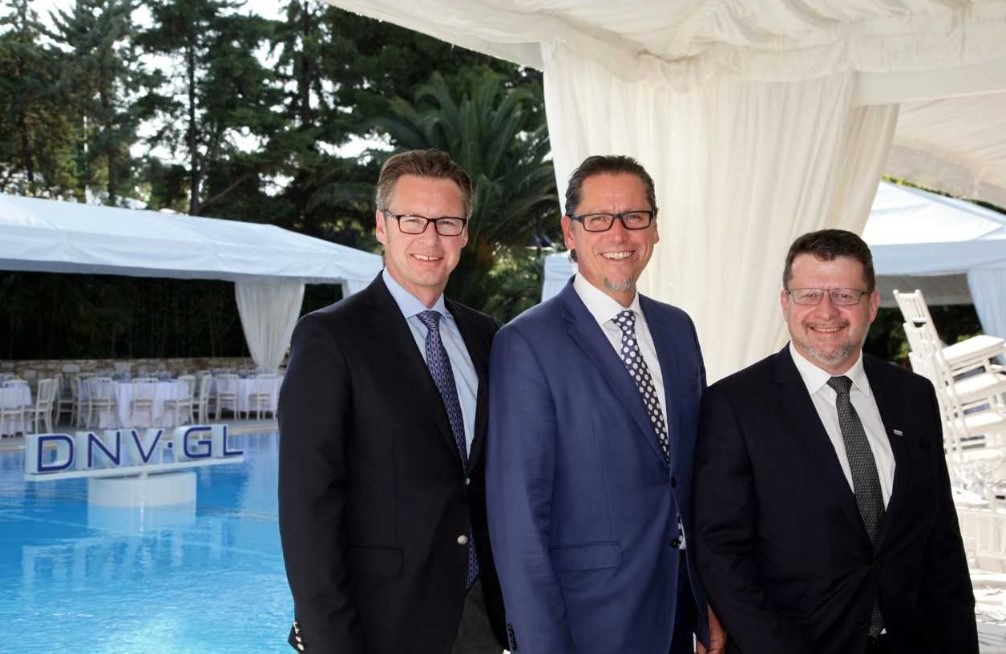 Knut Ørbeck-Nilssen, CEO of DNV GL – Maritime; Remi Eriksen, DNV GL Group President & CEO; Ioannis Chiotopoulos, DNV GL’s Regional Manager South East Europe, Middle East & Africa