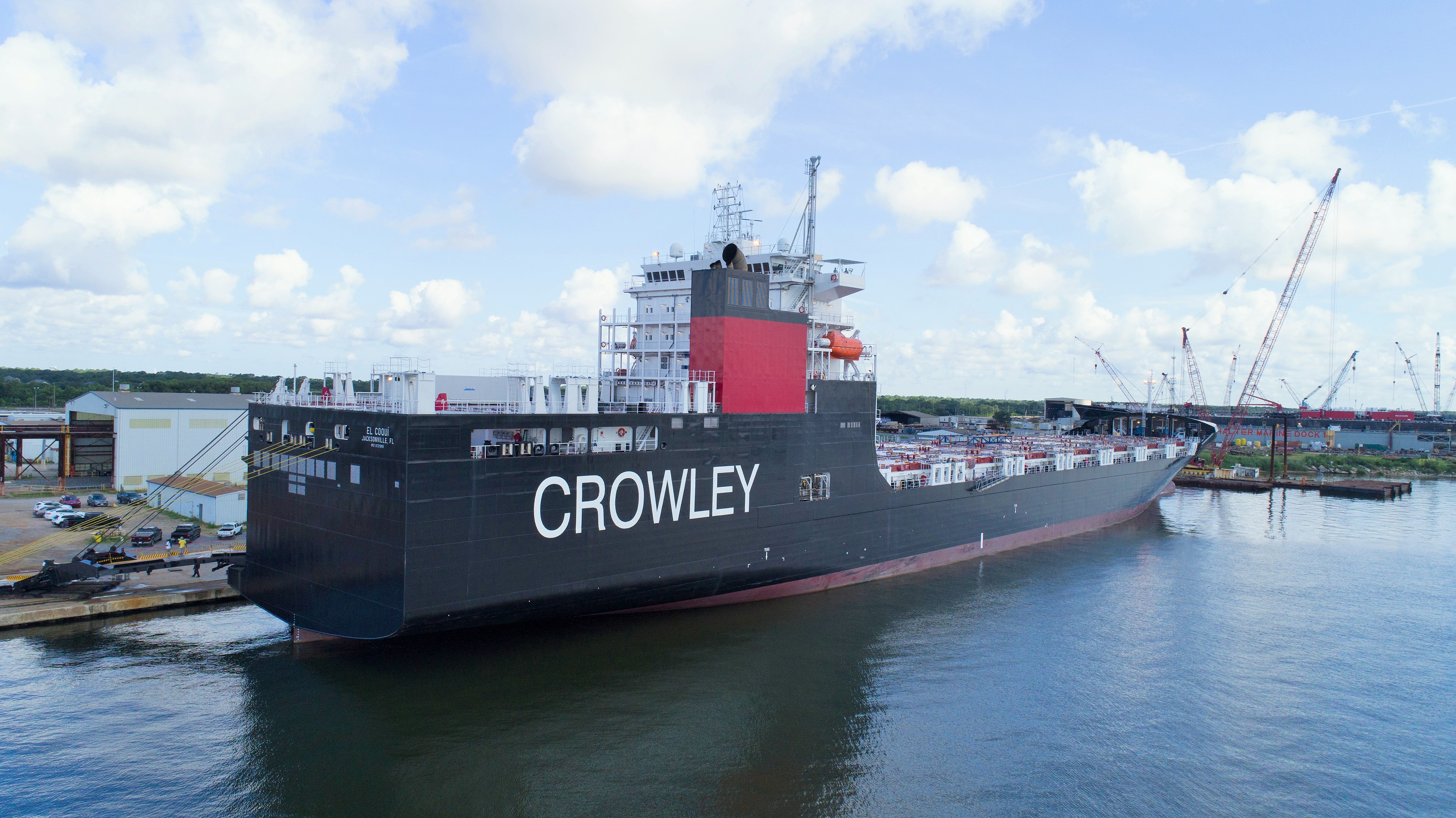 Crowley's first LNG-fueled ConRo vessel delivered