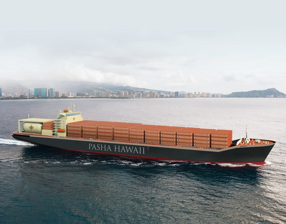 MAN D&T ME-GI engines ordered for Pasha Hawaii's LNG containerships