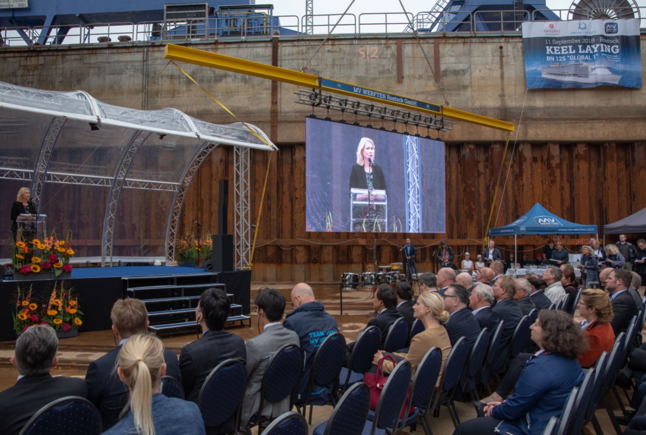 Keel laying ceremony for Dream Cruises' Global Class Ship