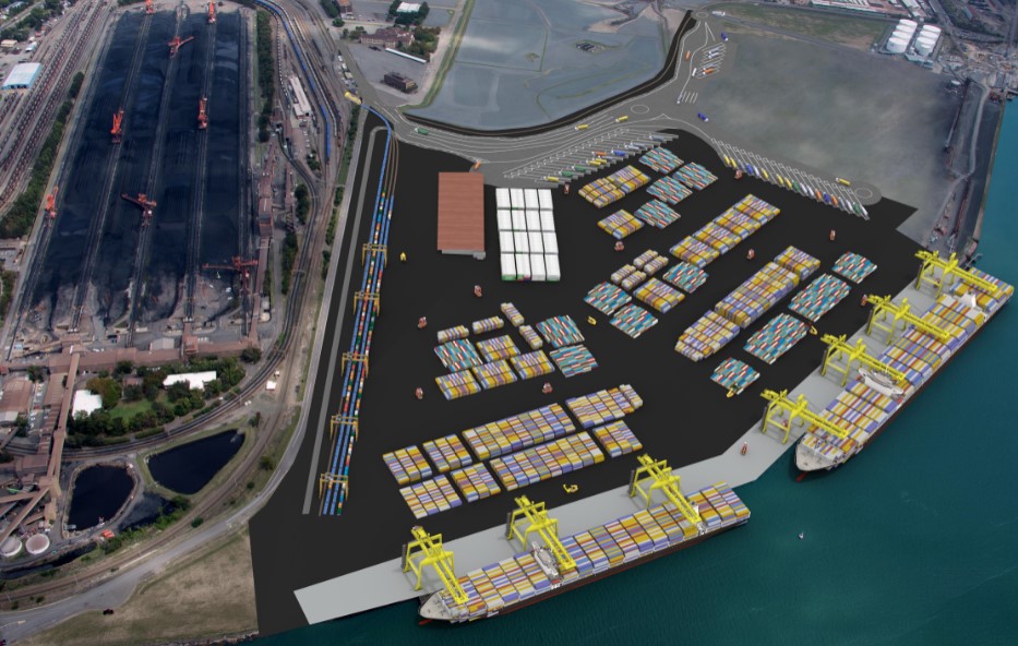 Port of Newcastle - Container Terminal concept illustration