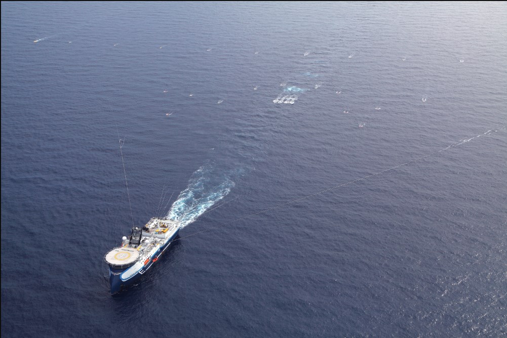 For illustration only; A CGG vessel towing seismic streamers / Image source: CGG