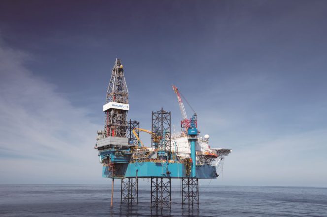 The jack-up rig “HAKURYU-11” / Image Copyright: Japan Drilling Co.,Ltd.