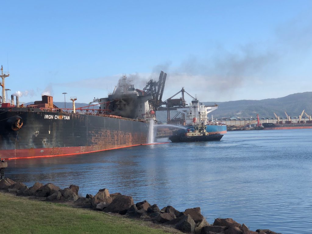 Fire-damaged bulker Iron Chieftain