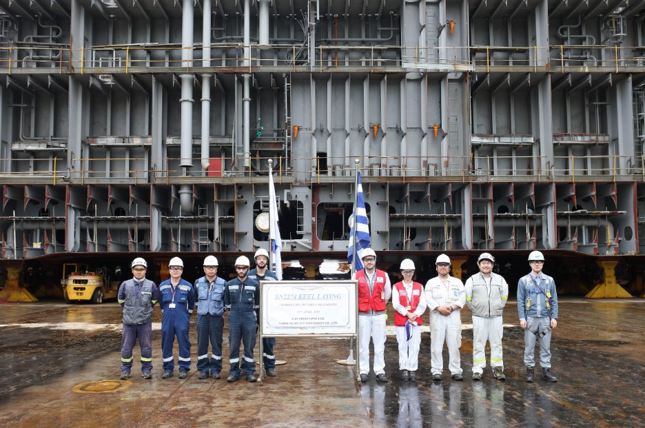 LNG carrier keel laying