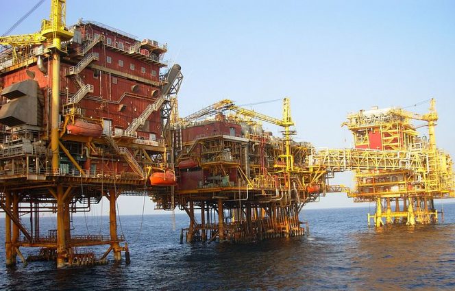 Illustration only: ONGC offshore platform -