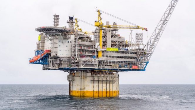 The Aasta Hansteen platform in the Norwegian Sea. (Photo: Roar Lindefjeld and Bo B. Randulff / Equinor)