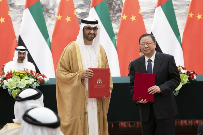 ADNOC CEO Sultan Ahmed Al Jaber and Yang Hua, Chairman of CNOOC