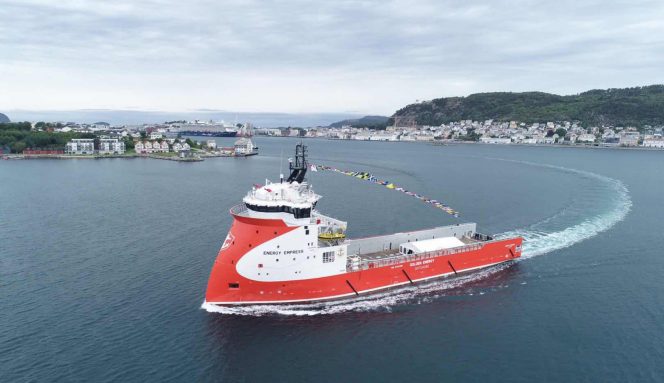 Energy Empress during naming ceremony in Alesund, Norway - Image by Ulstein