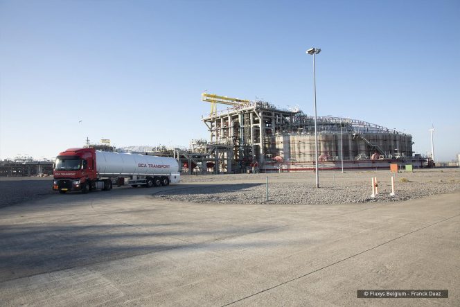 Zeebrugge LNG truck loading activity in hits record July