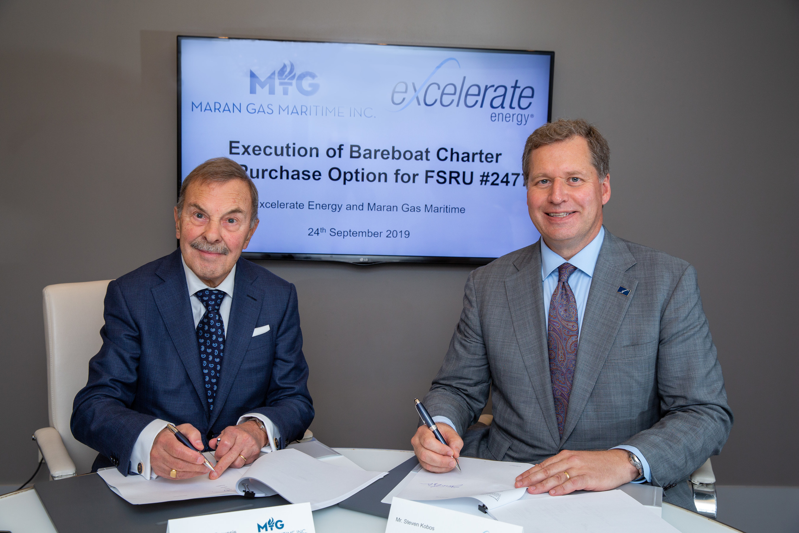 Excelerate inks FSRU newbuild charter with Maran Gas Maritime