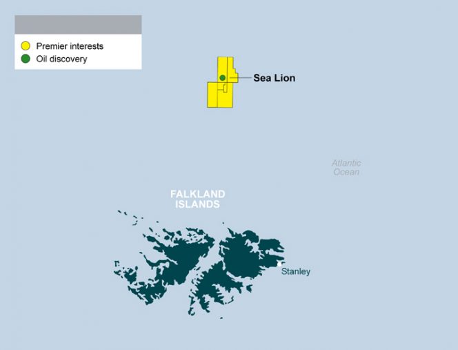 Falkland Islands sea lion Map by Premier Oil