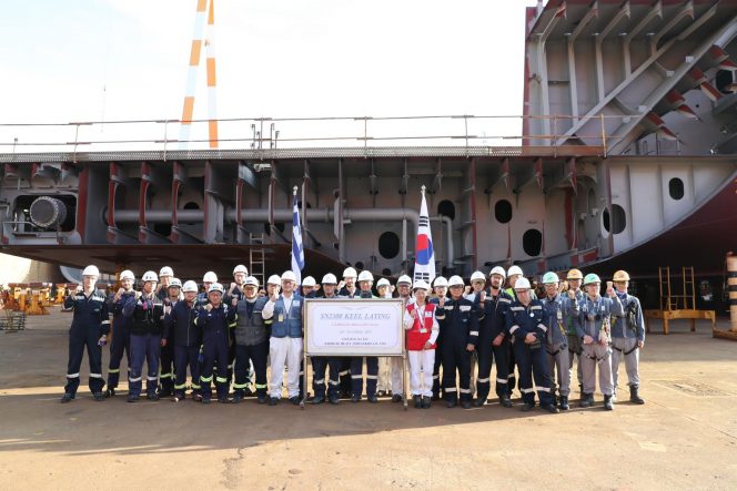 SHI lays keel for GasLog's LNG newbuild