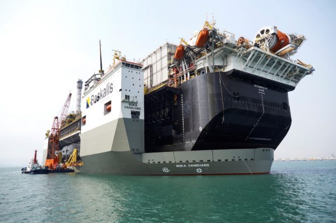 For Illustration only: Boskalis' BOKA Vanguard carrying an FPSO