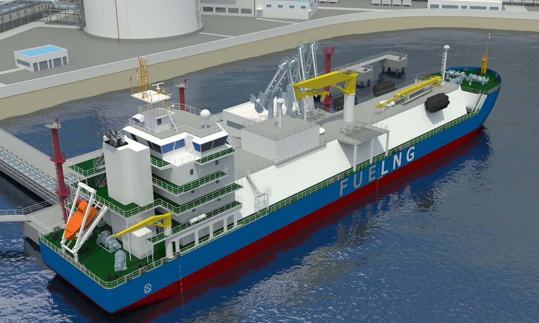 K-Line inks LNG bunkering vessel management deal with FueLNG