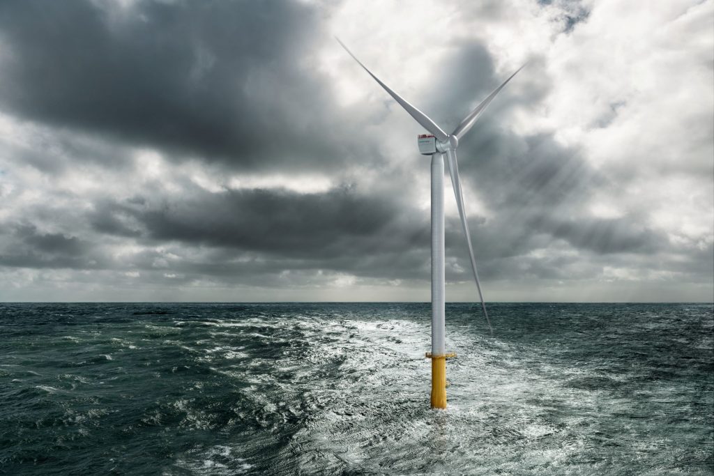 Wind turbines at sea