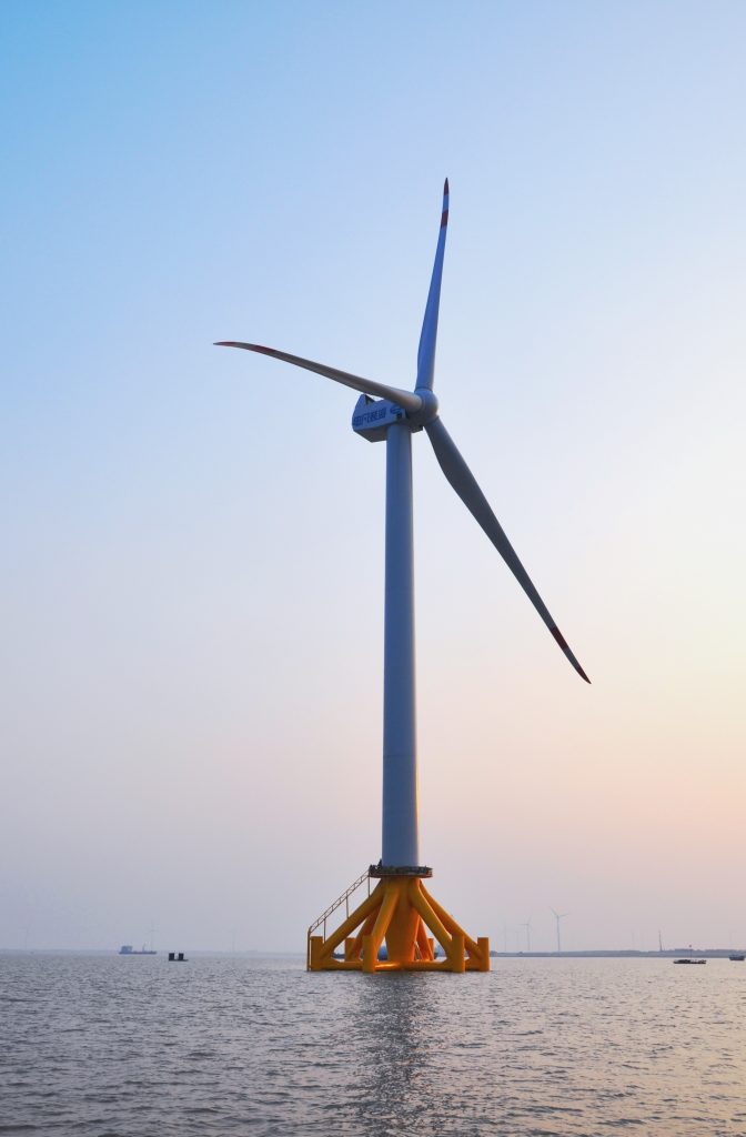 One Wind Turbine at sea