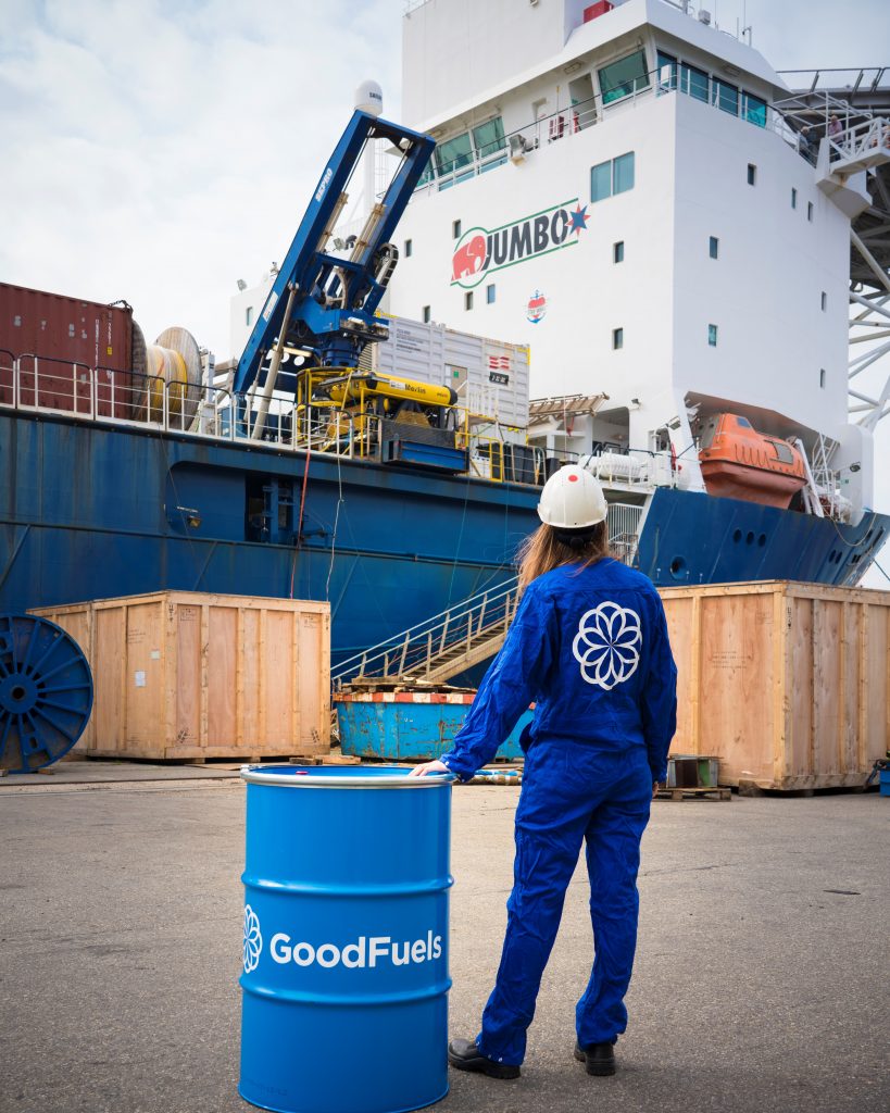 Jumbo test marine bio-fuel oil on an offshore decommissioning project