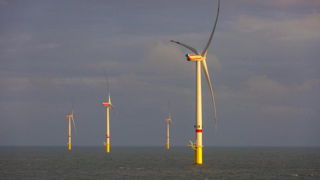 A photo of the Deutsche Bucht Offshore Wind Farm in Germany