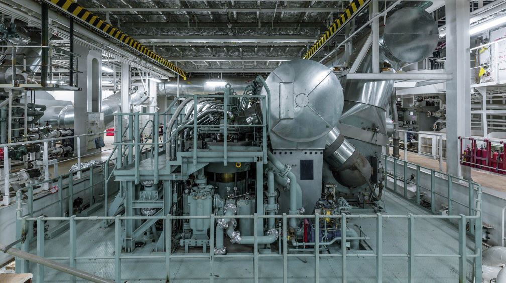 An LNG engine on board ship