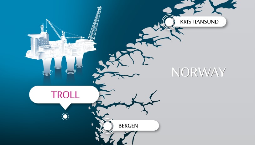 Location of Troll field; Source: Equinor